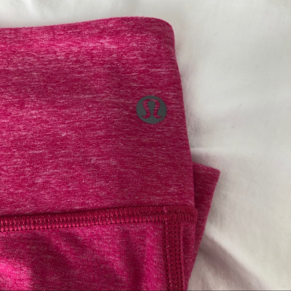 Lululemon Wunder Under Pant III, heathered pink
